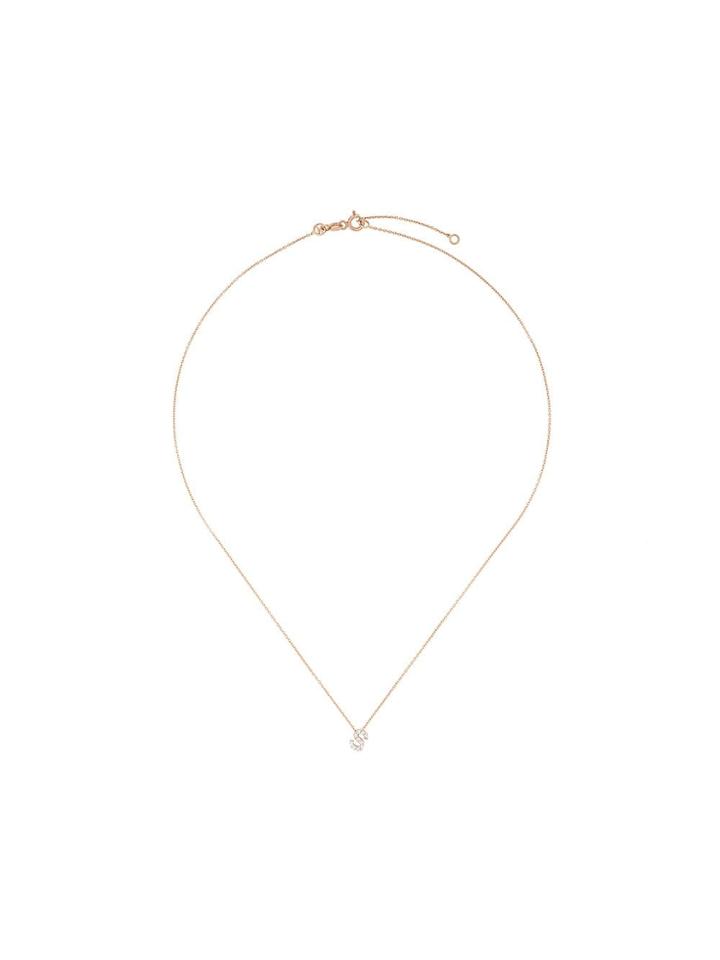 Kismet By Milka 14kt Rose Gold S Letter Diamond Pendant Necklace