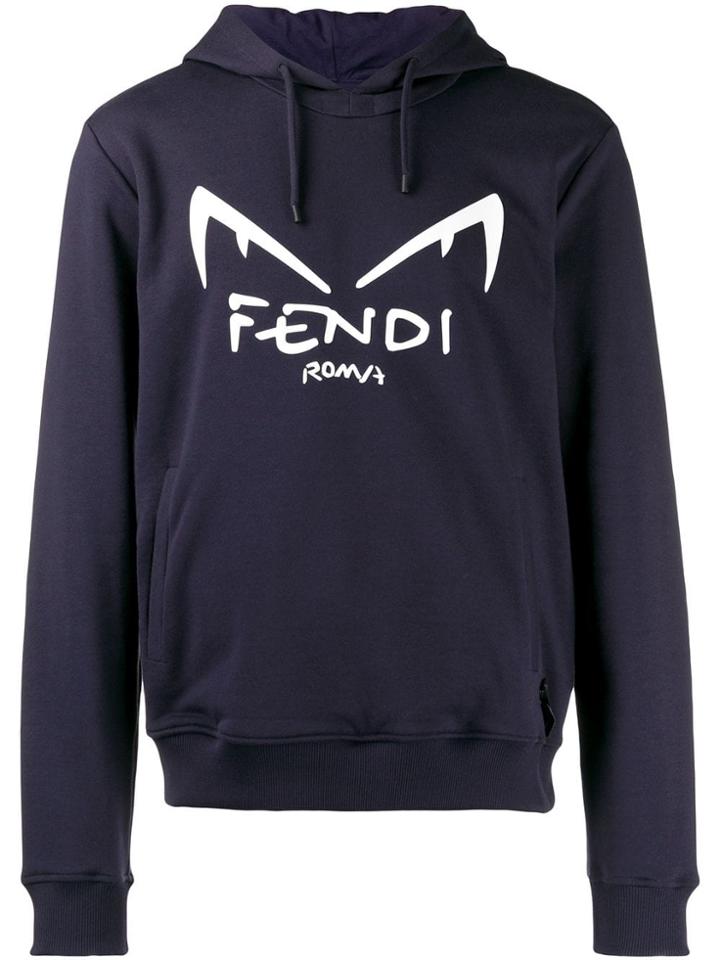 Fendi Diabolic Eyes Hoodie - Blue