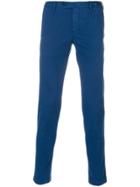 Pt01 Straight Leg Roll Up Trousers - Blue