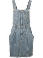 House Of Holland 'hoh X Lee Collaboration' Dungaree Dress, Women's, Size: Small, Blue, Cotton