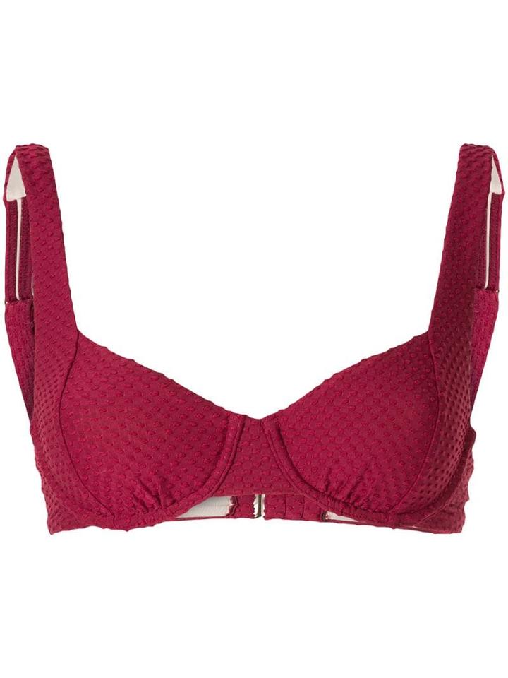 Peony Balconette Bikini Top - Red