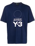 Y-3 Stacked Logo Tee - Blue
