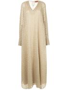 Missoni Long V-neck Dress - Gold