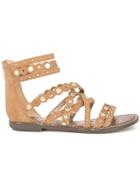 Sam Edelman Geren Stud Embellished Strappy Sandals - Brown