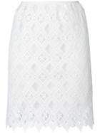 Giamba Diamond Lace Skirt - White