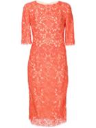 Carolina Herrera Round Neck Lace Dress