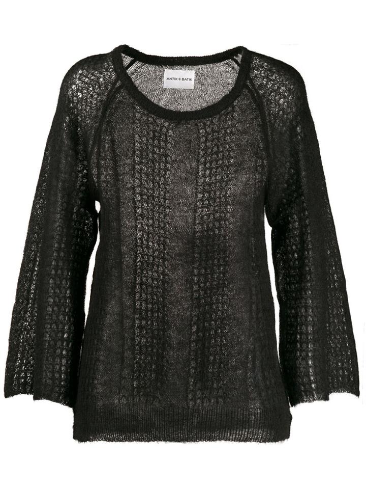 Antik Batik Fine Knit Jumper - Black