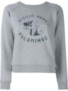 Visvim College Print Sweatshirt, Women's, Size: Medium, Grey, Cotton/rayon