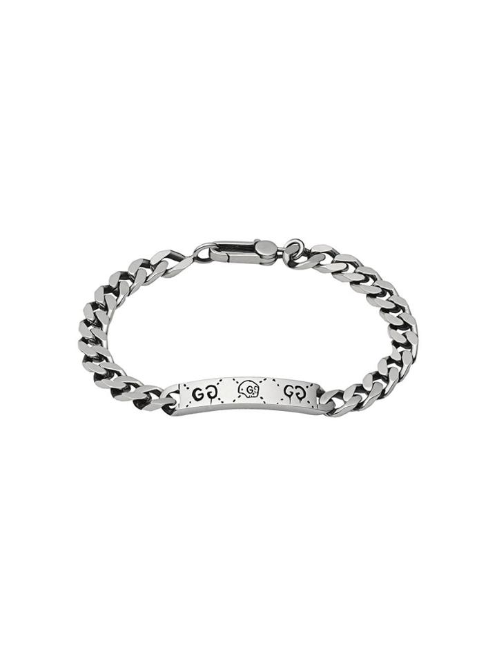 Gucci Guccighost Chain Bracelet In Silver