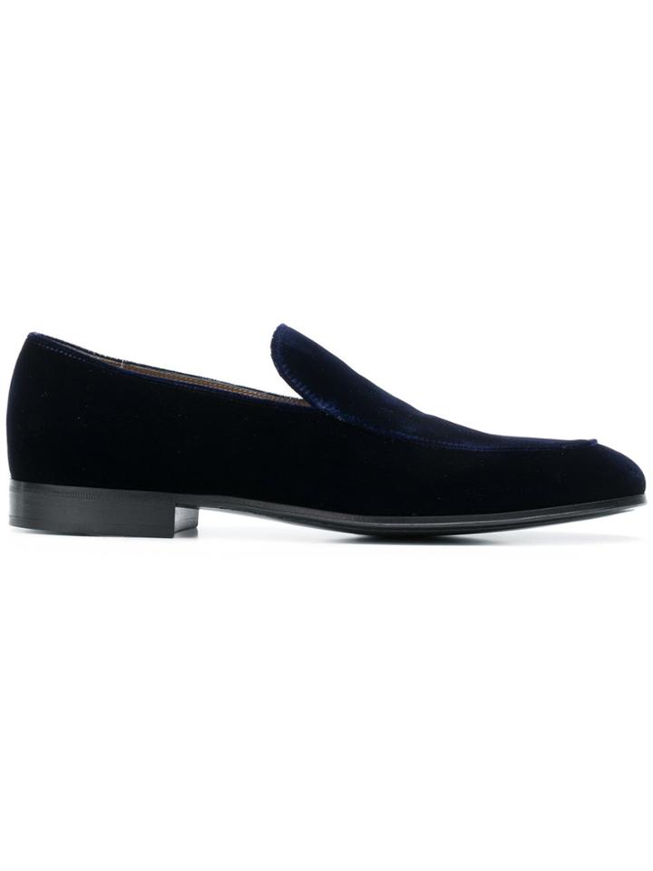 Gianvito Rossi Velvet Loafers - Blue