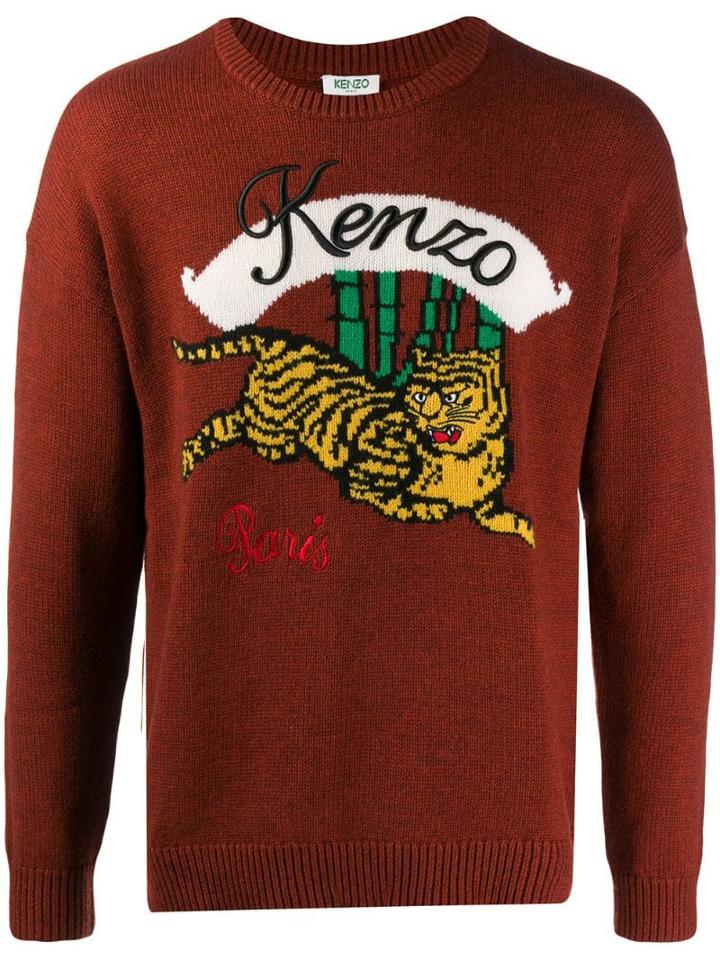 Kenzo Bamboo Tiger Jumper - Red