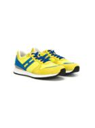 Hogan Kids R261 Running Sneakers, Girl's, Size: 31, Yellow/orange