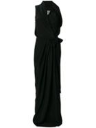 Rick Owens Draped Halter Gown - Black