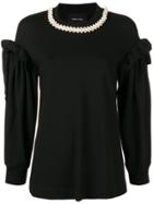Simone Rocha Pearl Embellished Sweatshirt - Black