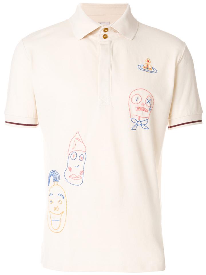 Vivienne Westwood Embroidered Polo Shirt - Nude & Neutrals