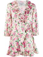 Forte Dei Marmi Couture Floral Satin Wrap Dress - Pink