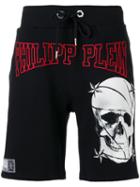 Philipp Plein - Skull Print Shorts - Men - Cotton - M, Black, Cotton