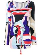 Emilio Pucci Vallauris Print Long-sleeved Top - Blue