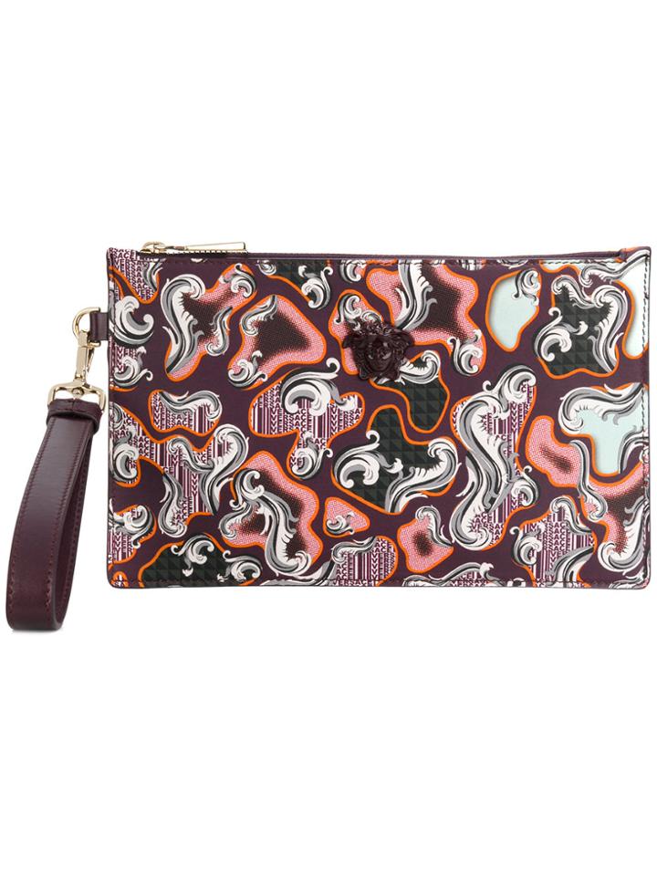 Versace Patterned Medusa Head Clutch - Multicolour
