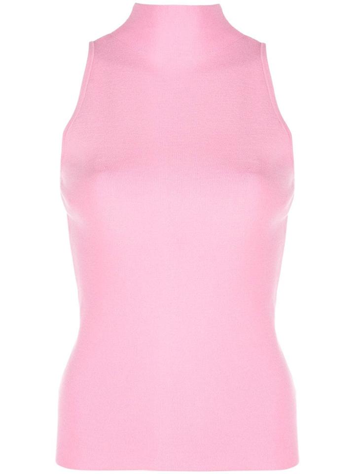 Milly Knitted Turtleneck Top - Pink