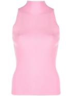 Milly Knitted Turtleneck Top - Pink