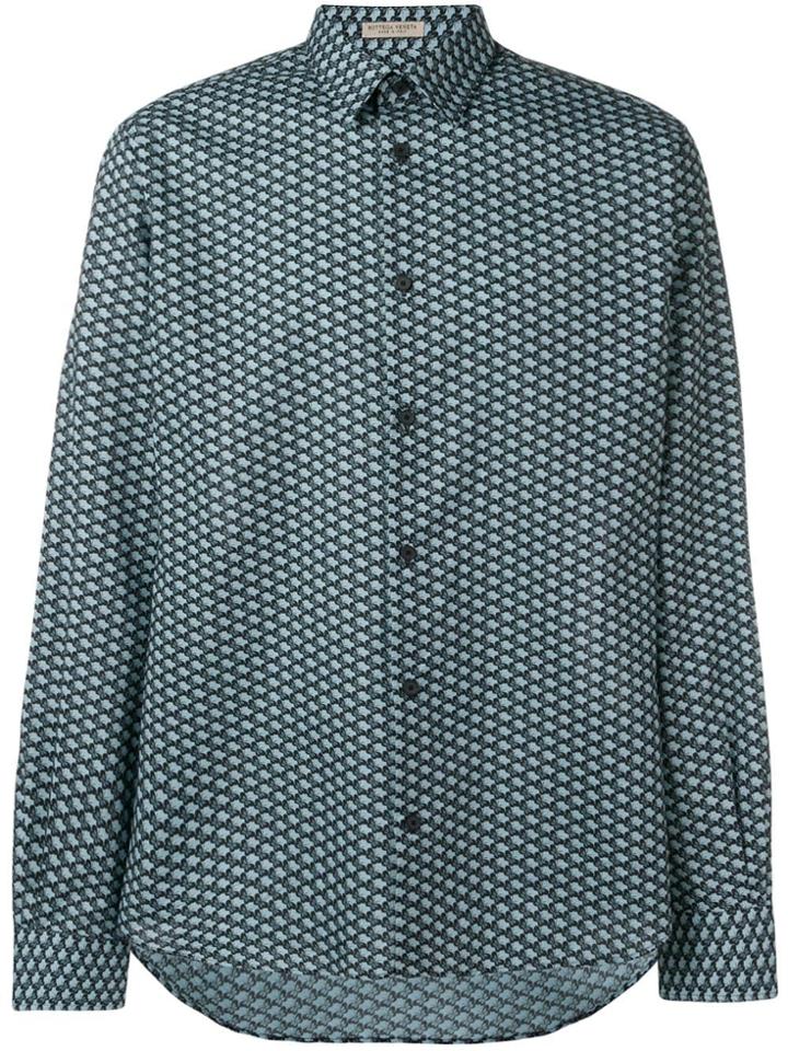 Bottega Veneta Micro Butterfly Print Shirt - Blue