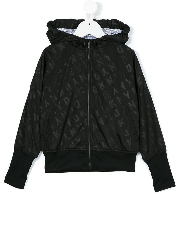 Dkny Kids - Hooded Jacket - Kids - Polyester - 5 Yrs, Black