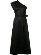 Tome Single Shoulder Belted Dress - Black