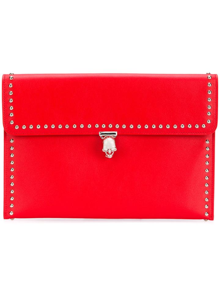 Alexander Mcqueen Microstud Clutch - Red