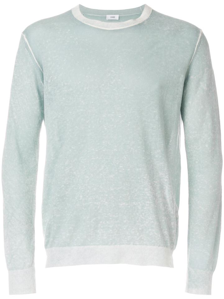 Closed Round Neck Jumper - Green