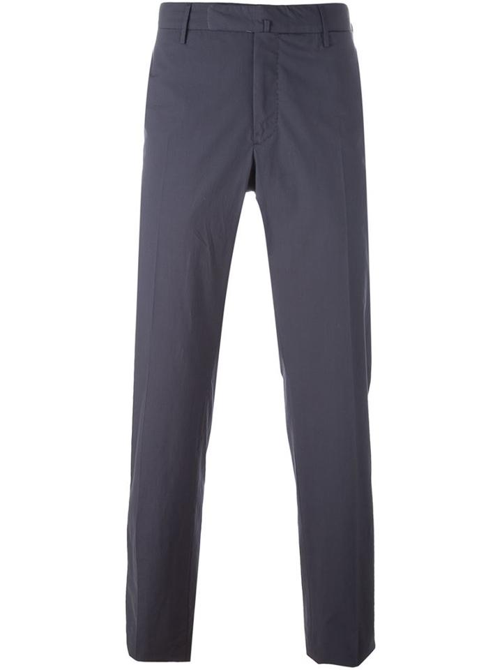 Incotex Tailored Trousers, Men's, Size: 48, Blue, Cotton/spandex/elastane