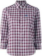 Dsquared2 - Cropped Sleeve Plaid Shirt - Women - Cotton - 38, Red, Cotton