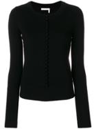 Chloé Button Up Knitted Top - Black