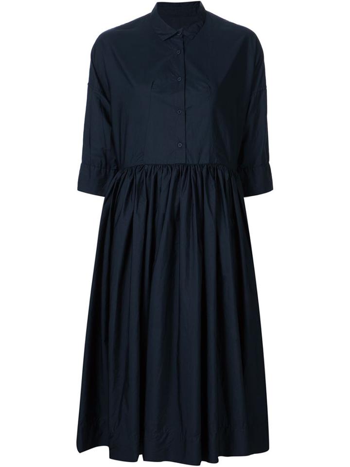 Casey Casey Pleated Shirt Dress