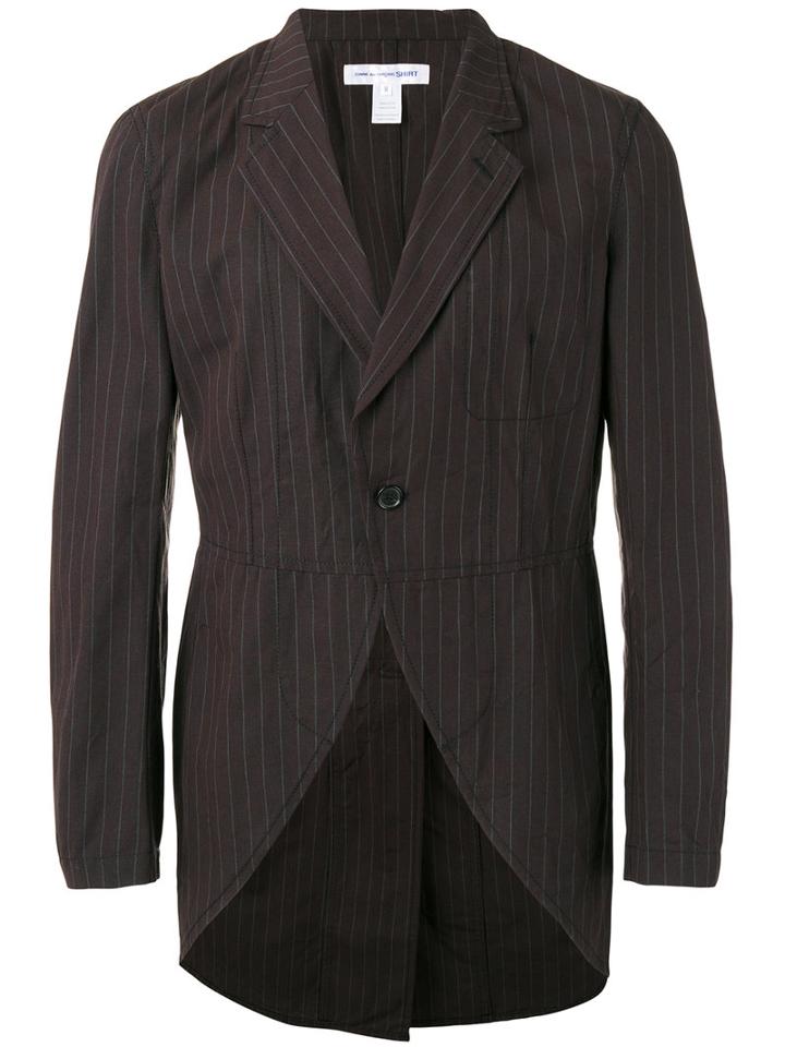Comme Des Garçons Shirt Pinstripe Jacket, Men's, Size: Large, Grey, Cotton