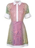 Mary Katrantzou - Dégradé Stripe Dress - Women - Silk/polyester - 12, Red, Silk/polyester