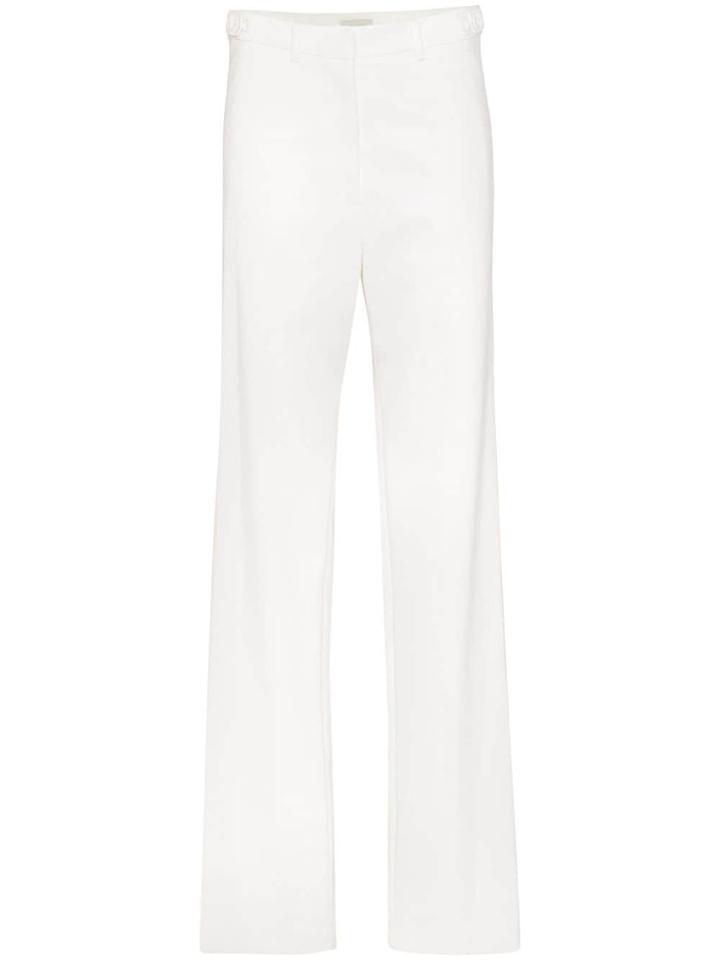 We11done Mid-rise Straight-leg Trousers - White