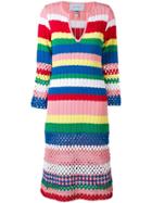 Mira Mikati Knitted Stripe Dress - Pink