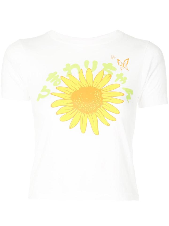 Callipygian Flower Baby Fitted T-shirt - White