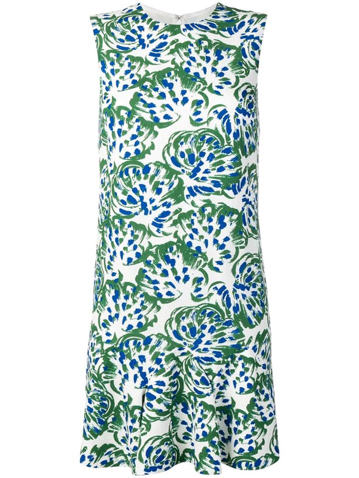 Victoria Victoria Beckham Flounce Hem Shift Dress - Green