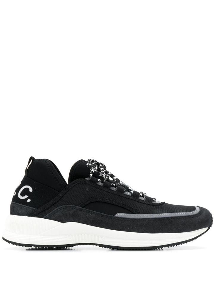 A.p.c. Wedge Sole Sneakers - Black