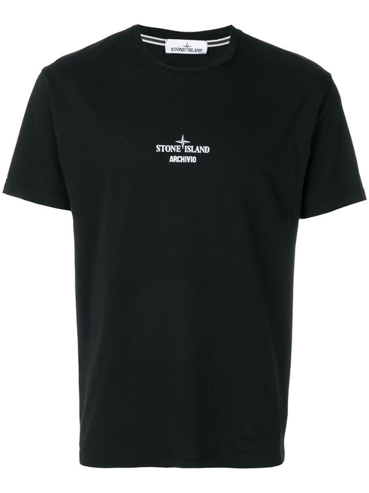 Stone Island Front Logo T-shirt - Black