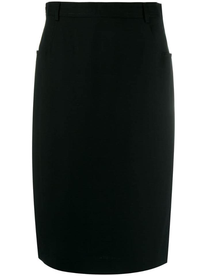 Ballantyne Vintage 1990's Straight Tailored Skirt - Black