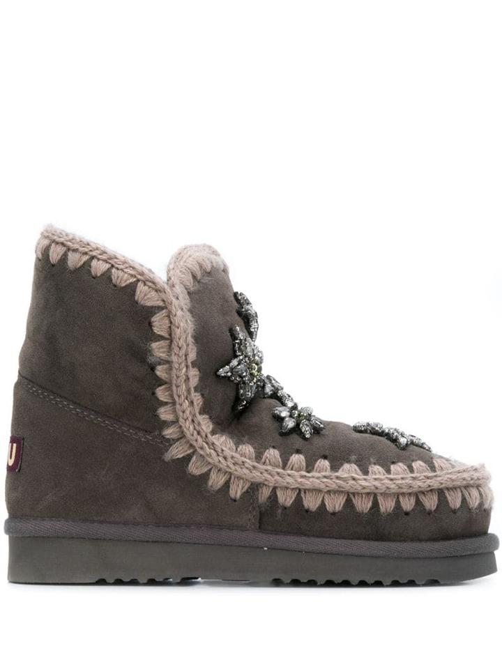 Mou Eskimo Ankle Boots - Grey