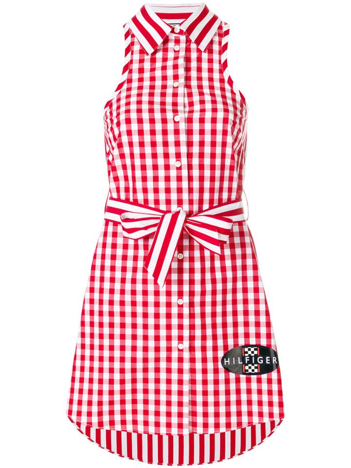 Tommy Hilfiger Gingham Shirt Dress - Red