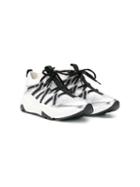 Balmain Kids Panelled Lace-up Sneakers - White