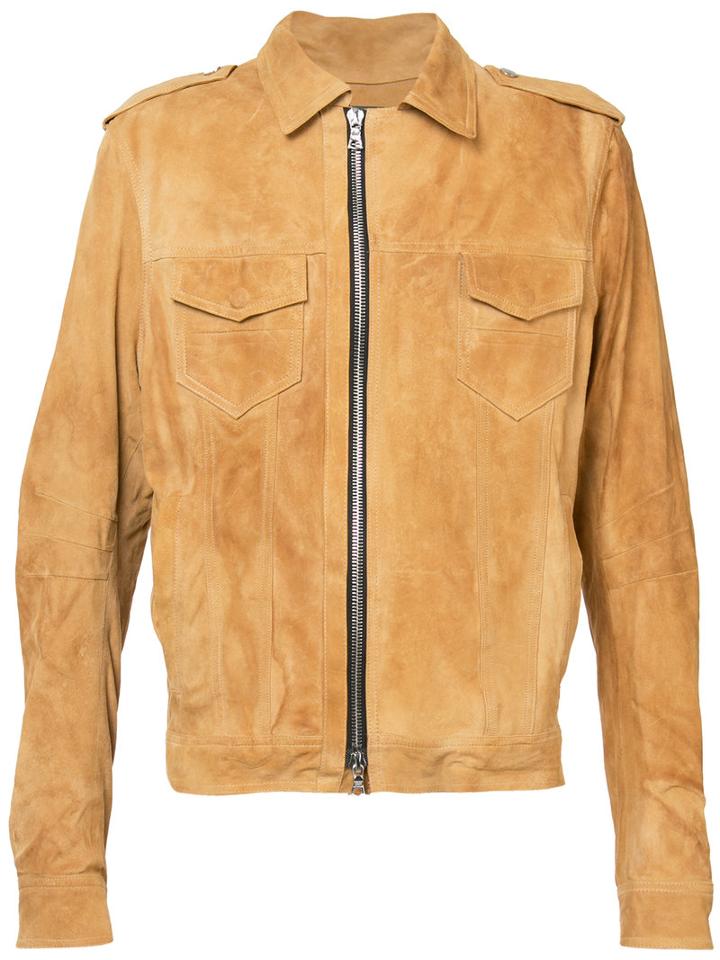Amiri - Biker Jacket - Men - Leather - M, Nude/neutrals, Leather