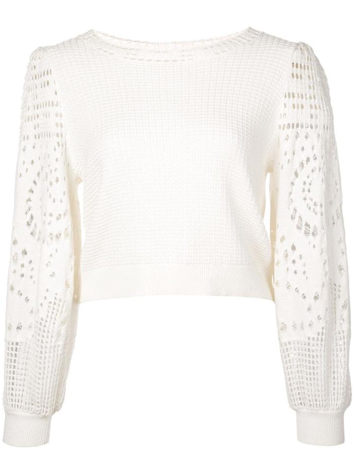 A.l.c. Crochet Sleeve Sweater - White