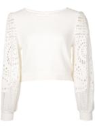A.l.c. Crochet Sleeve Sweater - White