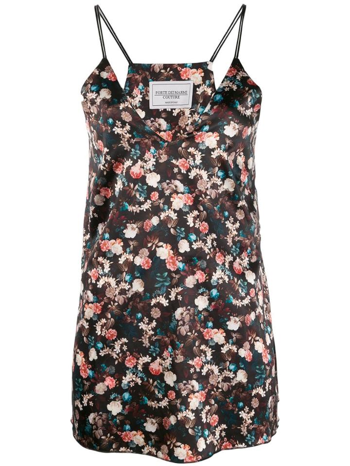 Forte Dei Marmi Couture Floral Print Top - Black